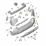 Citroen C3 Aircross Arka Tampon Orjinal
