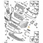 Peugeot 5008 P74 Ön Tampon Kör Noktalı Orjinal